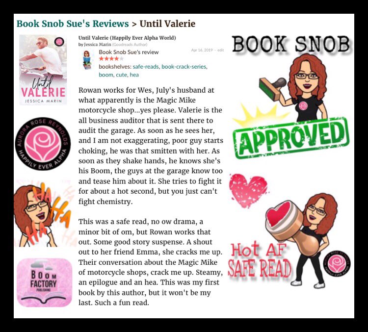 booksnobsue's tweet photo. 4 Magic Mike of Motorcycle Shops stars for #UntilValerie by #JessicaMarin @authorjessmarin @boomfactorypub
#BelieveInTheBoom #HappilyEverAlpha #SafeRead #FunnyAF #Epilogue #HEA #BoomFactoryPublishing
#Review: https://t.co/kARxYyZiRv
#Amazon: https://t.co/XSSbIQuBGr https://t.co/2T3DfR7dpM
