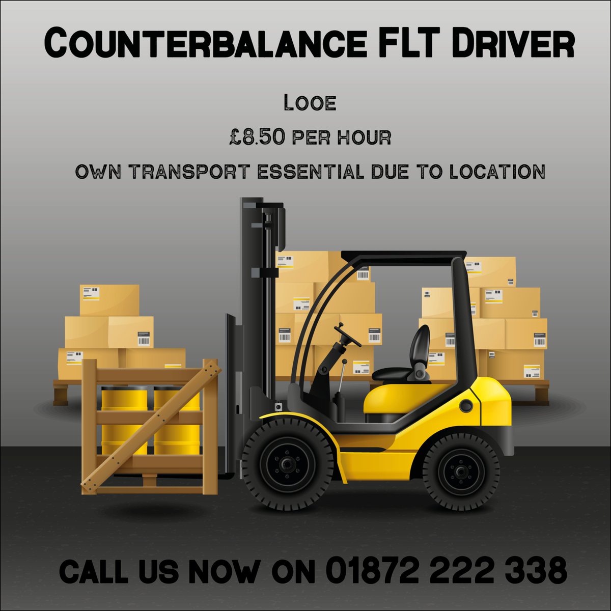 smithandreed's tweet image. Counterbalance FLT Driver wanted in Looe. Own transport essential. #FLT #Driver #FLTDriver #Jobsincornwall #cornwalljobs #lookingforwork #wearehiring #applynow