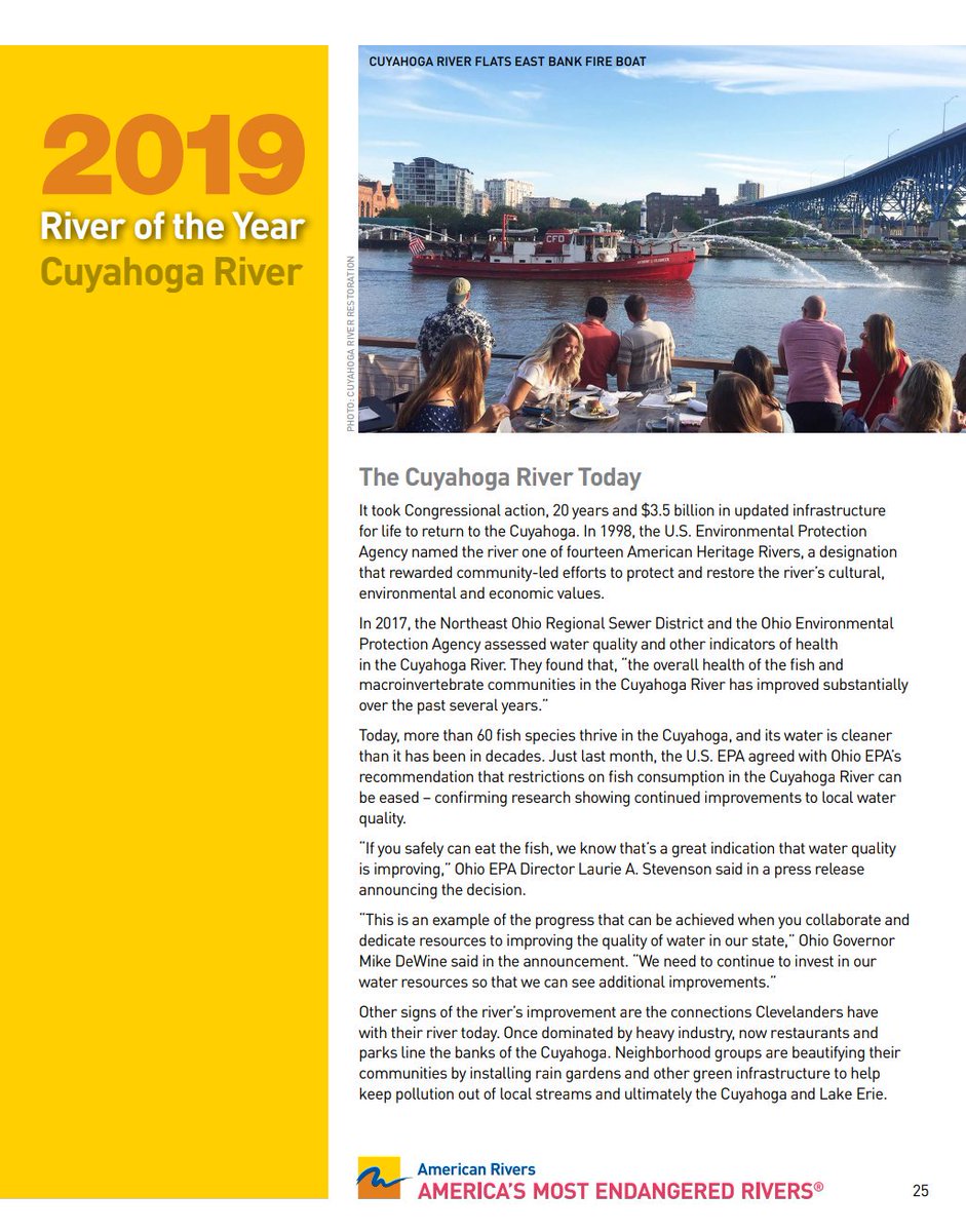 ShareTheRiver's tweet photo. .@americanrivers has named the #CuyahogaRiver its 2019 River of the Year: "May other cities draw inspiration from Cleveland’s story, and may we all work together to spark an urban river renaissance nationwide." Bob Irwin, Pres/CEO. #BlazingPaddles
https://t.co/brsxmqQGua https://t.co/eR0S0DDSPs