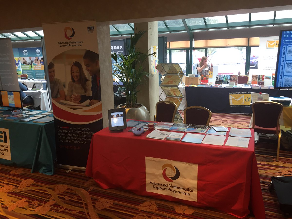 MEIMaths's tweet photo. We're showcasing the good work of MEI, @Advanced_Maths and @Integral_Maths at #ATMMA19 ๐งฎ Sample our teaching and learning resources, learn more about #advancedmaths support and play on the new #SumazePrimary โ primary and secondary #maths teachers are welcome! ๐ฉโ๐ซ๐จโ๐ซ https://t.co/tKcazUxzNS