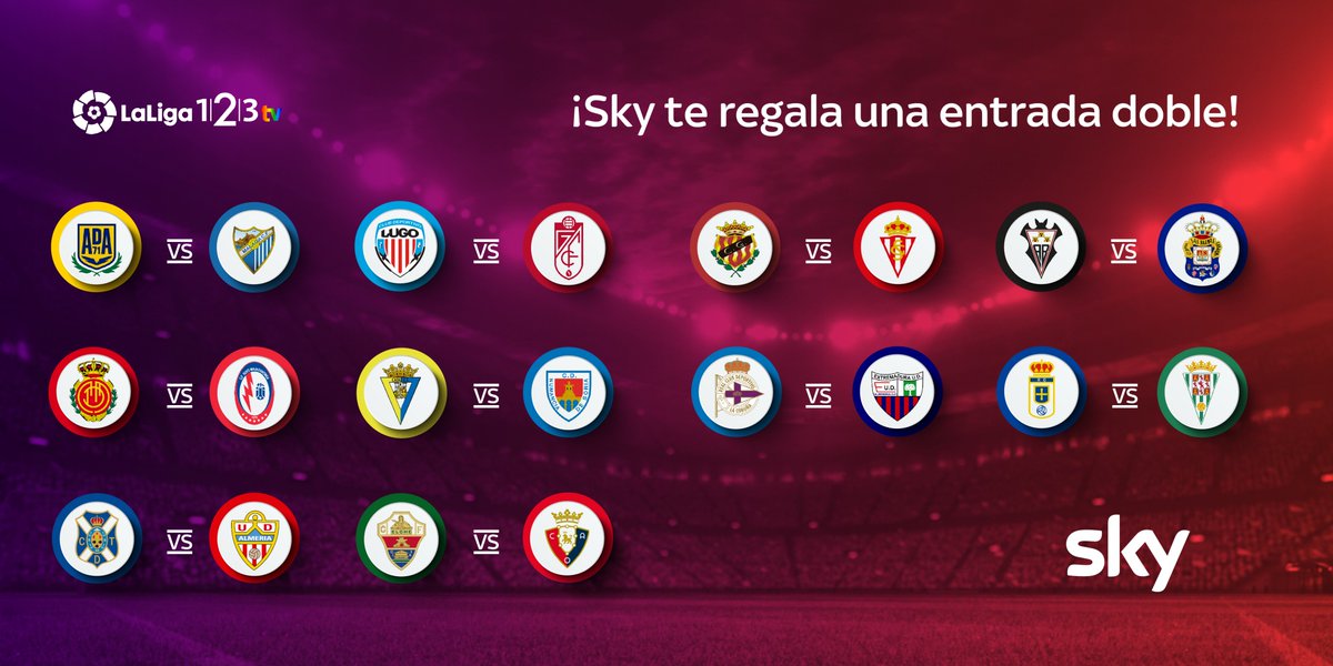 ¡Llega una nueva jornada de <a href="/LaLiga/">LALIGA</a> 1l2l3! ¿Quieres vivirla en el estadio? 👇

🎟️ RT y sigue a <a href="/Sky_es/">Sky España</a> 
⚽️ Elige tu partido
📺 Dinos cuál es tu serie Sky Original favorita y por qué

¡Tenemos dos entradas dobles para cada partido! #LaLiga123enSky. bit.ly/LaLiga123J35