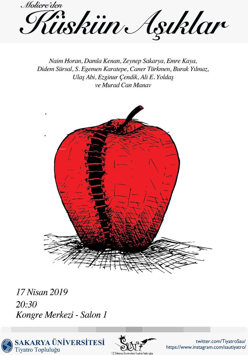 Küskün Aşıklar 17 Nisan Çarşamba saat 20.30’da kongre merkezinde 🎭