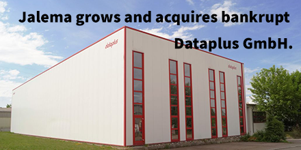 Jalema's tweet photo. Jalema grows and acquires bankrupt Dataplus GmbH!
On Monday April 15th 2019 Jalema BV took over Dataplus GmbH from Pfullendorf (DE). Dataplus is a big player in the field of printed and unprinted office supplies in Germany. Read the press release: https://t.co/cxtR05jI8h https://t.co/piH6XTmxvQ