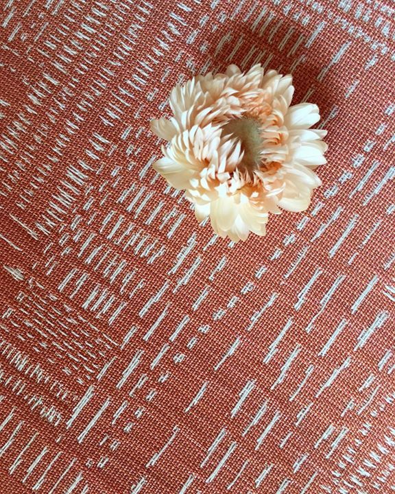 Sashiko stitch and a little dried flower in the studio. #rebeccaatwood #fabricbytheyard bit.ly/2jpjRXP