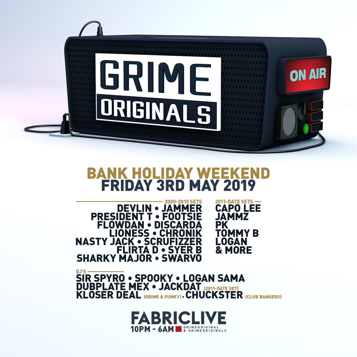 GrimeOriginals's tweet image. ‘It’s supposed to be a party right???...’ Catch grime greats like @flirtad representing at our @fabriclondonofficial debut Bank Holiday weekend Friday 3rd May get your tickets now! 
🎫 fatso.ma/FNEX #grimeoriginals #GO #flirtad