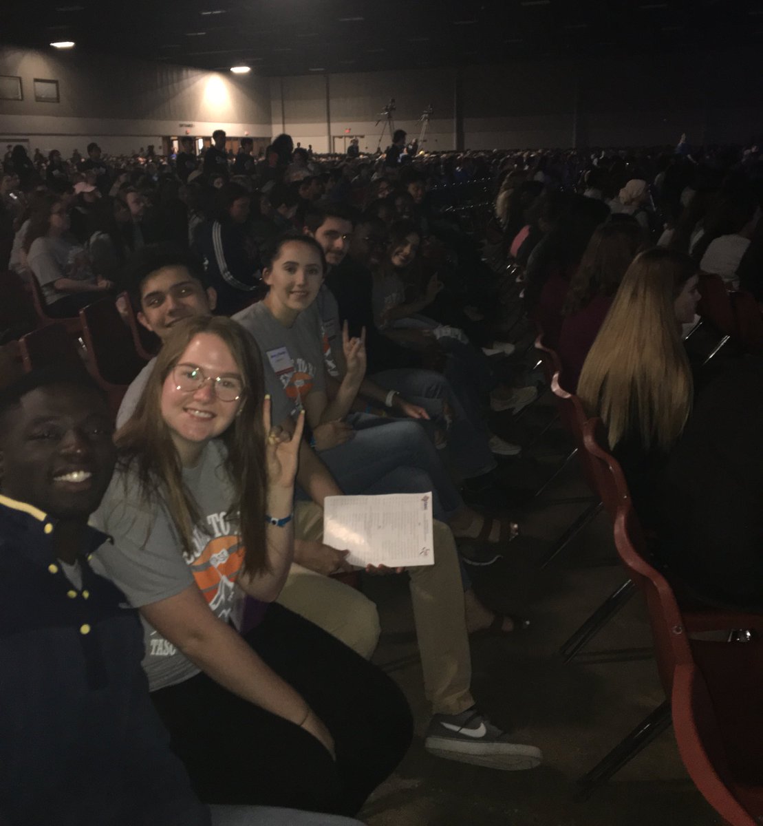 LEHS Stuco at their last general session for TASC State Conference! So many amazing memories and ideas coming back home with these leaders. Go Lobos! #TASCreachthepeak