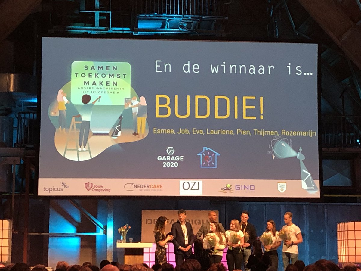 cdiets's tweet image. Trots op deze kanjers! Buddie heeft de ‘Hackaton tegen kindermishandeling’ gewonnen 👍 #STM19