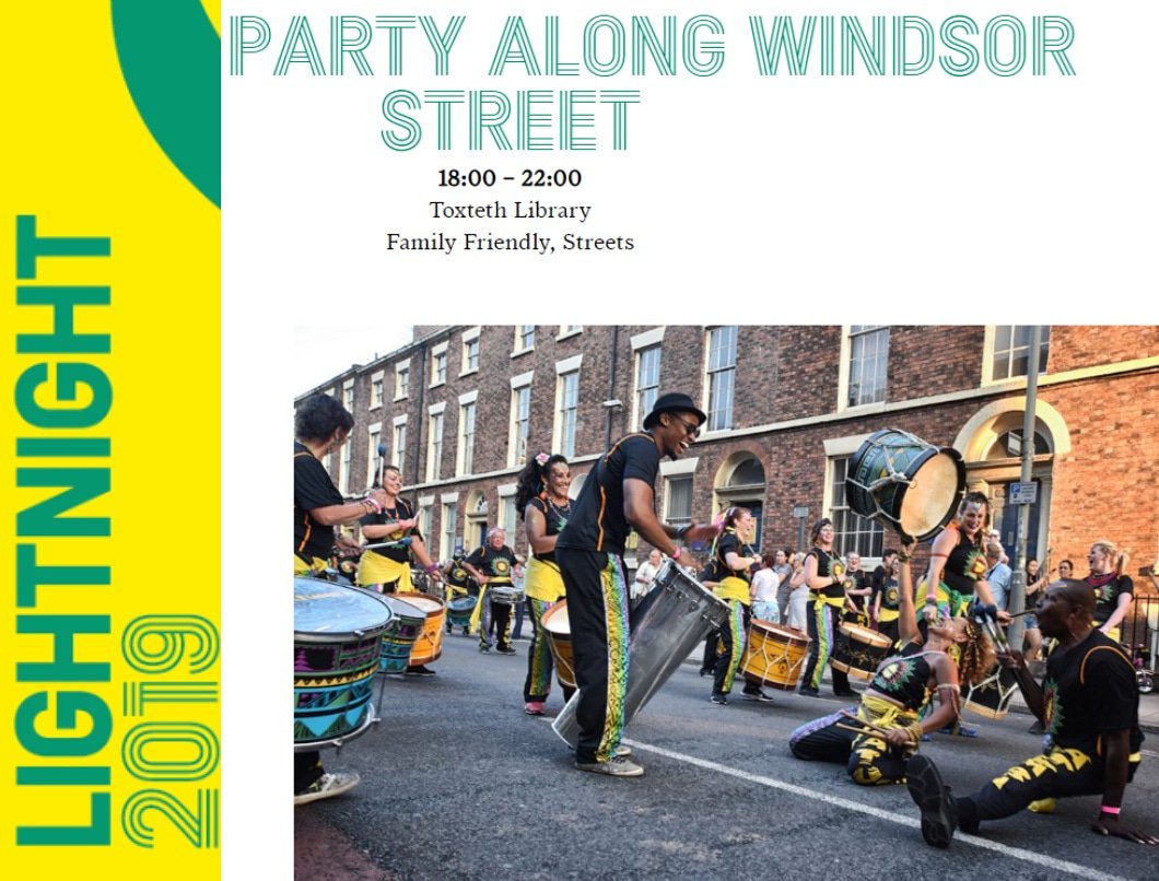It's official: check out the Light Night programme:this year, we are bringing the carnival ritual to Windsor St. collaborating with fantastic local organisations throwing a street party filled with performances, workshops, dance, music, food &amp;more! Details soon! <a href="/LightNightLpool/">LightNight Liverpool</a>