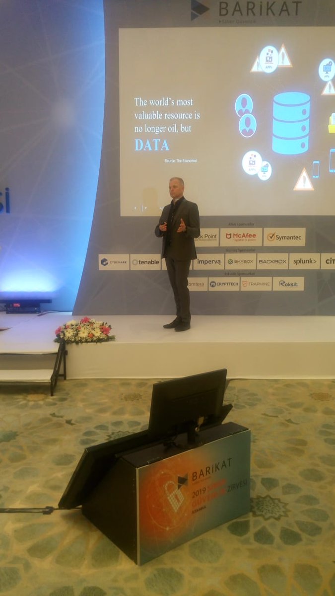 BarikatSibGuv's tweet photo. Now at #BARIKATSummit2019 #istanbul Piotr Kluczwajd's presentation "How security of data and applications has evolved into highly intelligent defense" #BarikatGlobal #CyberSecurity2019 #Barikat2019 #Barikat #BarikatCyber2019 #Cybersecurity @Imperva https://t.co/HAI4qCBRPf
