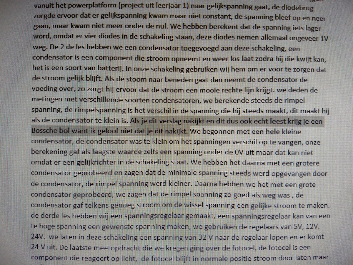 paarsgeenblauw's tweet photo. Mijn collega leest de verslagen van zijn studenten natuurlijk wel en verdient zo een #Boschebol. https://t.co/9gLmgceDEa