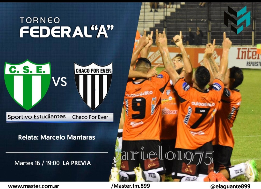 elaguante899's tweet photo. Este martes el Negro juega por 
@Master899 y lo relata Marcelo Mantaras!

Desde San Luis
Hora: 19 La Previa
@SpEstudiantes @ChacoForEverRes

#Estudios Martín López
#Locución Carlos Caceres
#Operador Raúl Montenegro
Todos en sintonía! 
#3000Mil transmisiones!!! https://t.co/t4Pl48Yqzs
