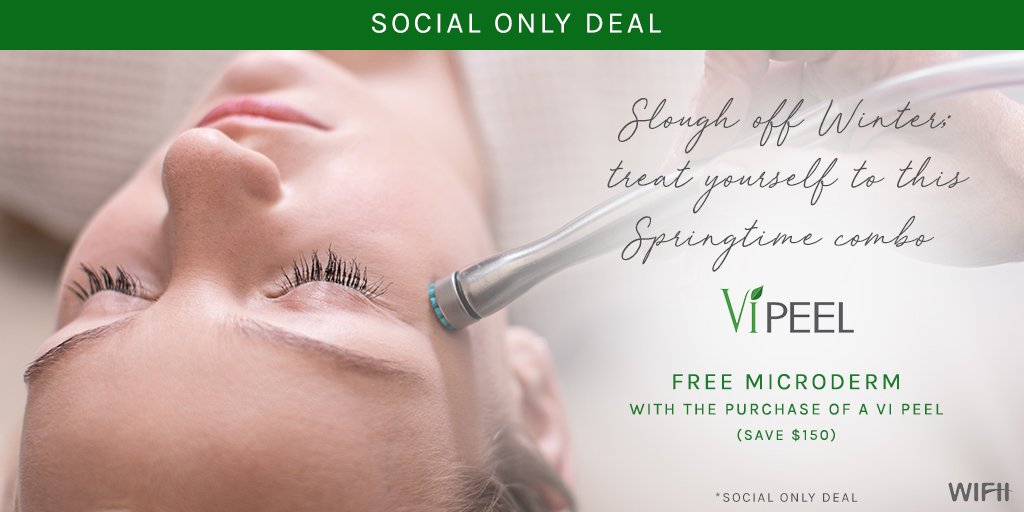 WIFH_Atl's tweet image. VI Peel + Microderm is the PERFECT skincare combination to rejuvenate the skin this spring! This month only, when you purchase any #VIPeel you will get a #microderm for FREE! Call us to schedule! bit.ly/2Bm9fFs