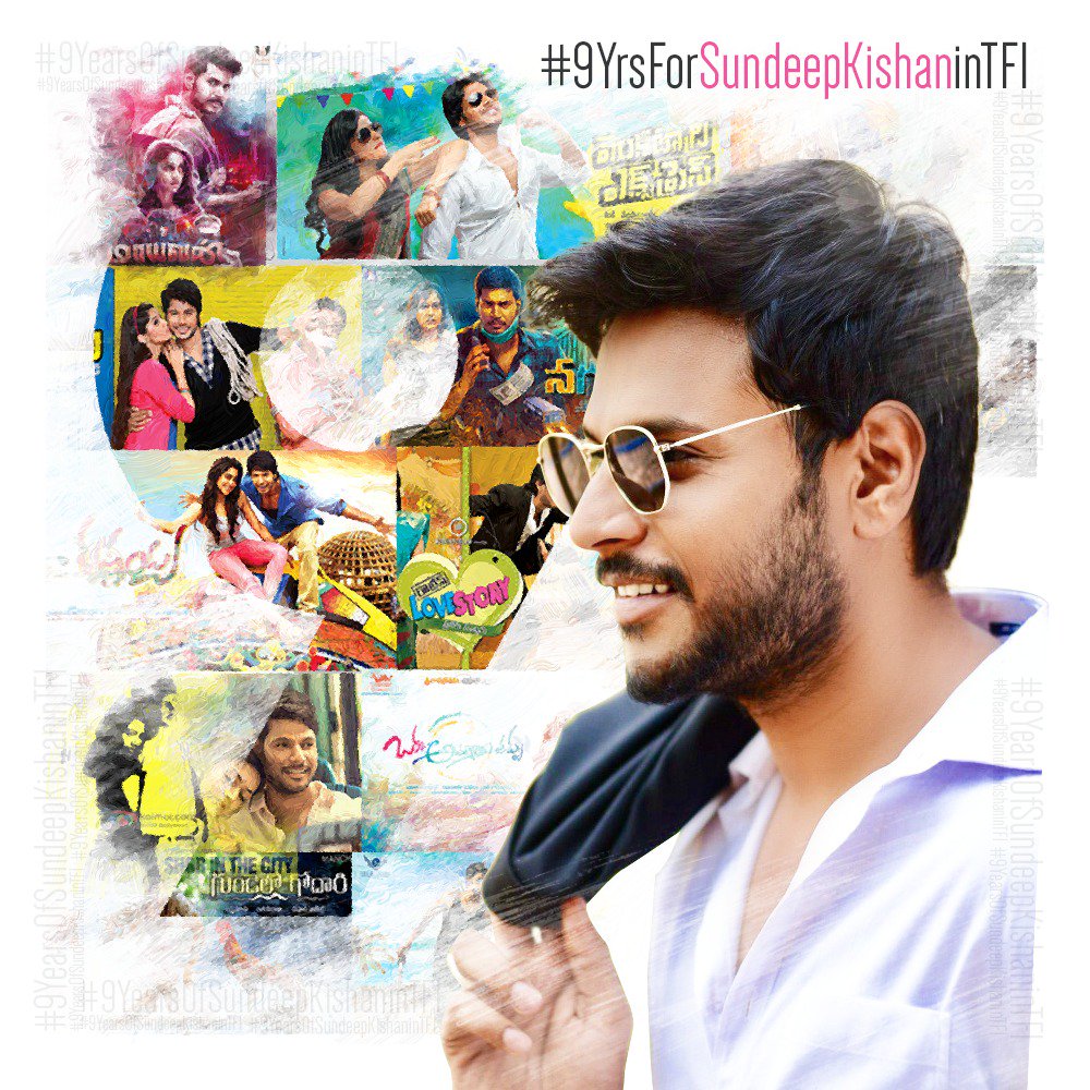 TeamSundeep's tweet photo. On this Day @sundeepkishan made his debut with #Prasthanam in https://t.co/gLa5rIOS93 completed 9 glorious years in to TFI.ALL the success to you for future projects.

#9YrsForSundeepKishanInTFI https://t.co/ac5T9Y7t5b