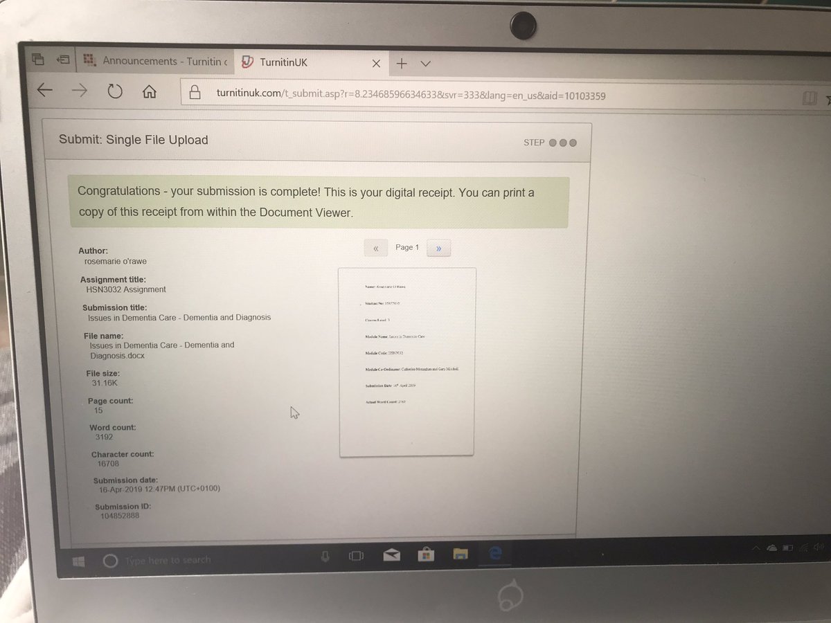 rozyflan's tweet image. Finally got there!  Final assignments submitted to Queens 👌 That was a tough year but so glad I done the course and I even found a new love for dementia and delirium #improvingpractice  #continuinglearning #deliriumchamp #dementiachamp #takingabreak #stillhavefewbraincellsleft