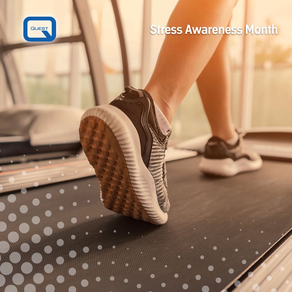 QuestHealth's tweet photo. On the occasion of stress awareness month take a step ahead to manage and control your stress by including exercise as a part of your daily routine.

#stressawarenessmonth #questhealth https://t.co/UWkkqo1hBq