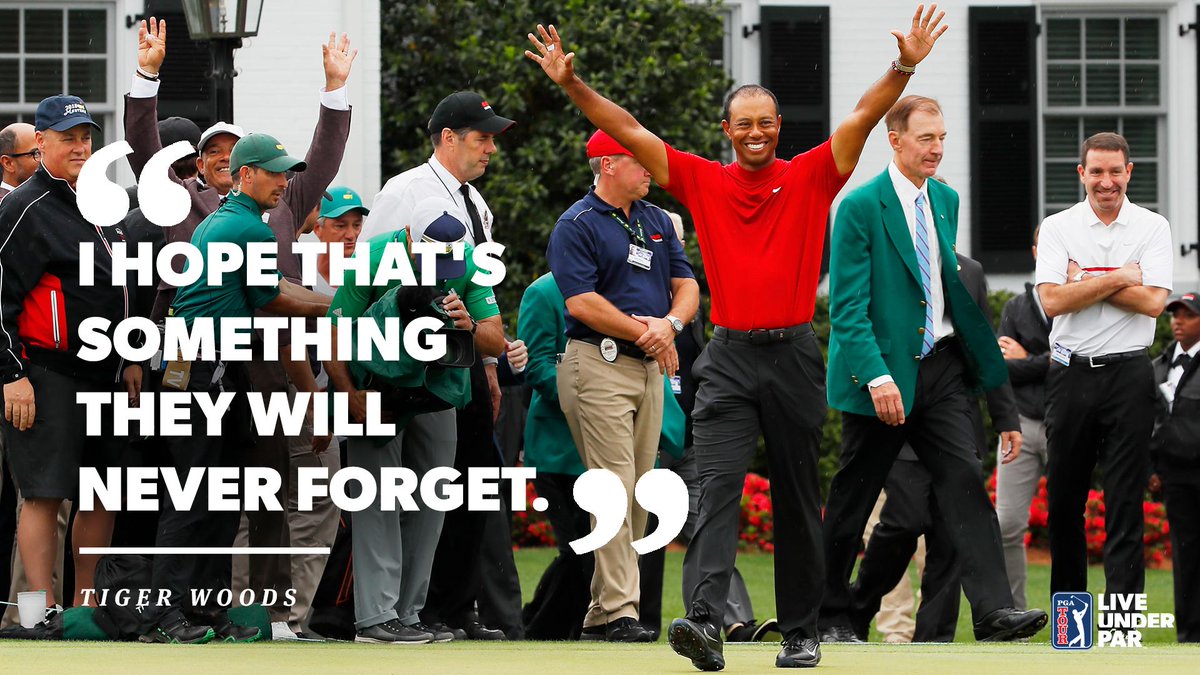 PGATOUR's tweet photo. Creating memories on Masters Sunday. 🙌 https://t.co/aicaMa284v