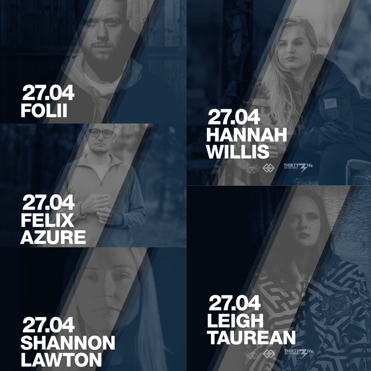 Look who’s gracing the <a href="/33HzGuildford/">Thirty3Hz</a> terrace for some house and disco vibes 👀

@FelixAzure 
Folii
<a href="/HannahWillisDJ/">Hannah Willis</a> 
<a href="/LeighTaurean_DJ/">Leigh Taurean</a> 
<a href="/shanlaw10/">Shannon Lawton🖤</a> 

27.04 // <a href="/BTraits/">B.Traits</a>  @ Thirty3Hz