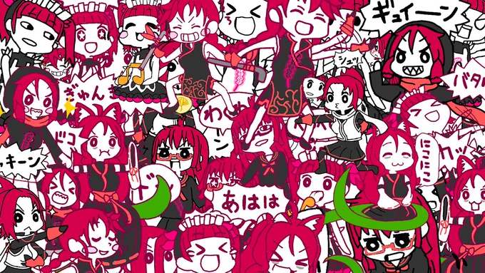 動画のワンシーン  とりあえず詰めるだけ詰め込んだ感じ  #ケムリクサ