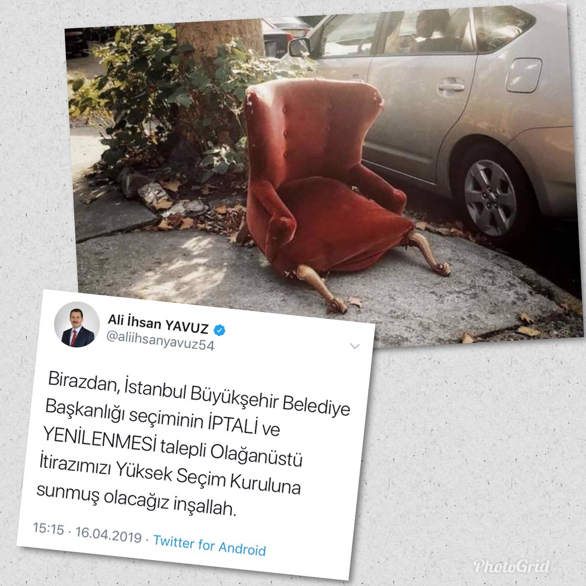 aliturksen's tweet photo. Biz sizin koltuğu çöpe attık, oradan alabilirsiniz... https://t.co/iTO0xCXmqT