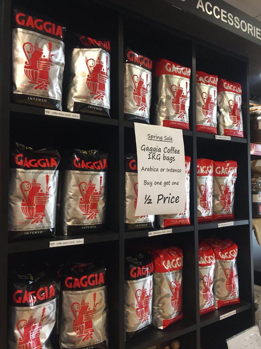 Fantastic offer instore on Gaggia coffee. Buy one kg get another half price.