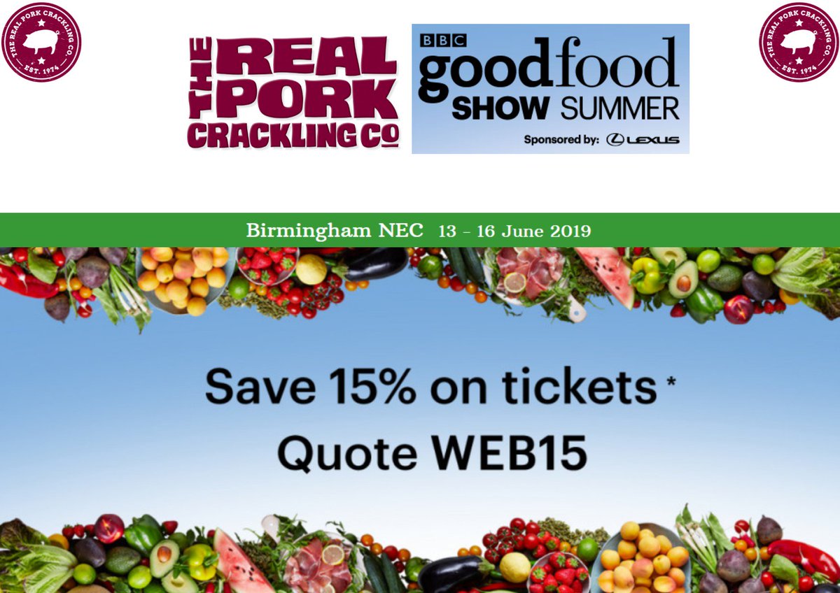 RealCrackling's tweet photo. #TuesdayThoughts 

Have you thought about joining us at the BBC Good Show Summer, which includes entry to Gardeners' World Live? 

Head to https://t.co/hWRf8NniWL to save 15% on tickets, and come see us on Stand F692!

#TuesdayMotivation @BBCGoodFoodShow @BBCGWLive https://t.co/Kn5xLUyfsT