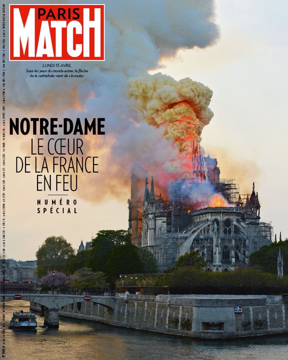 tanialucio_pm's tweet photo. En couverture de #ParisMatch cette semaine : #NotreDame le coeur de la France en feu - numéro spécial en vente dès mercredi 
@ParisMatch https://t.co/RG4gPq60jz