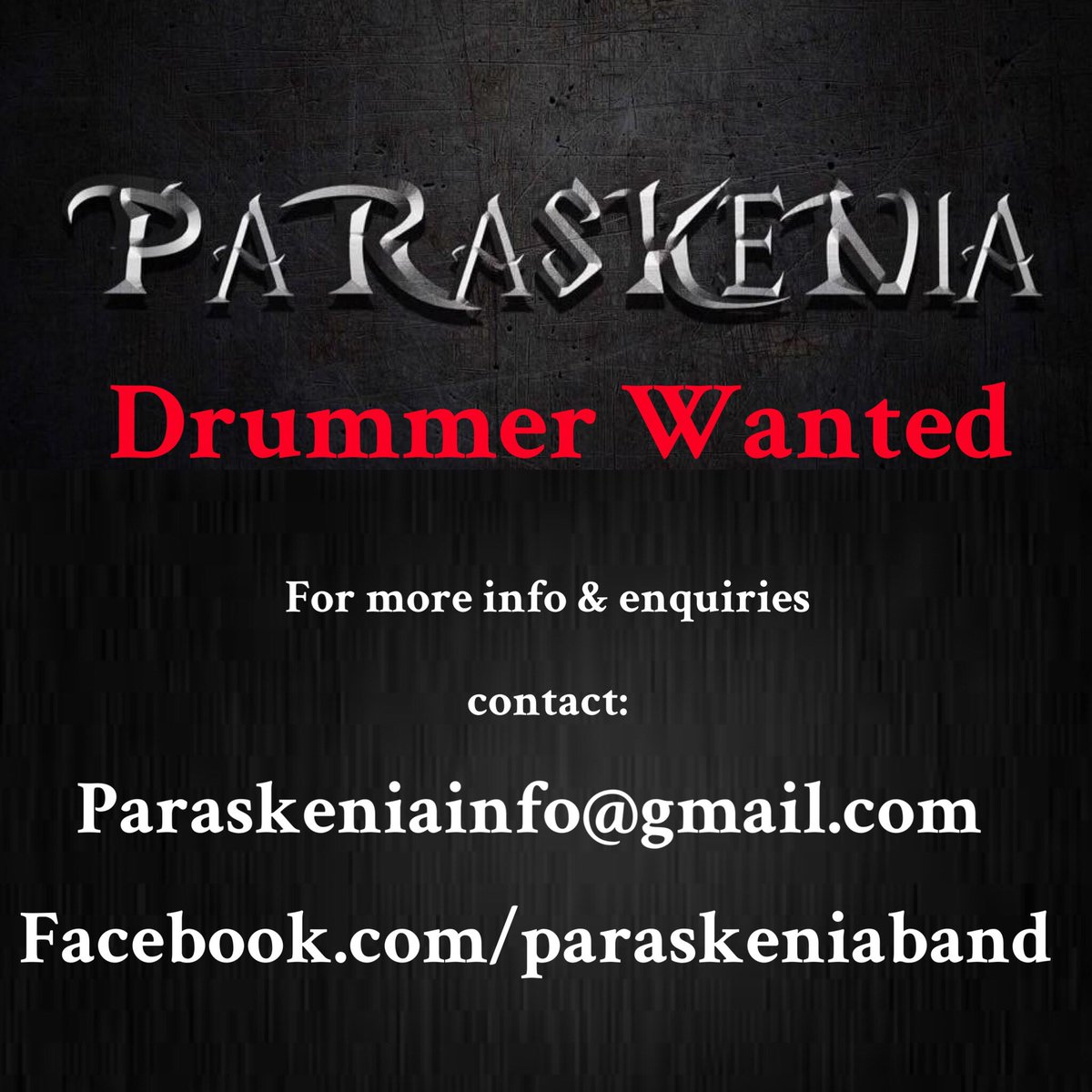 2. We are an original operatic Symphonic metal band made up of 5 musicians with many years of experience in many genres of music.  Our debut singles “Call To Arms” and “Darkness Falls, have received extremely positive feedback from radio stations around the world. #Drummerwanted