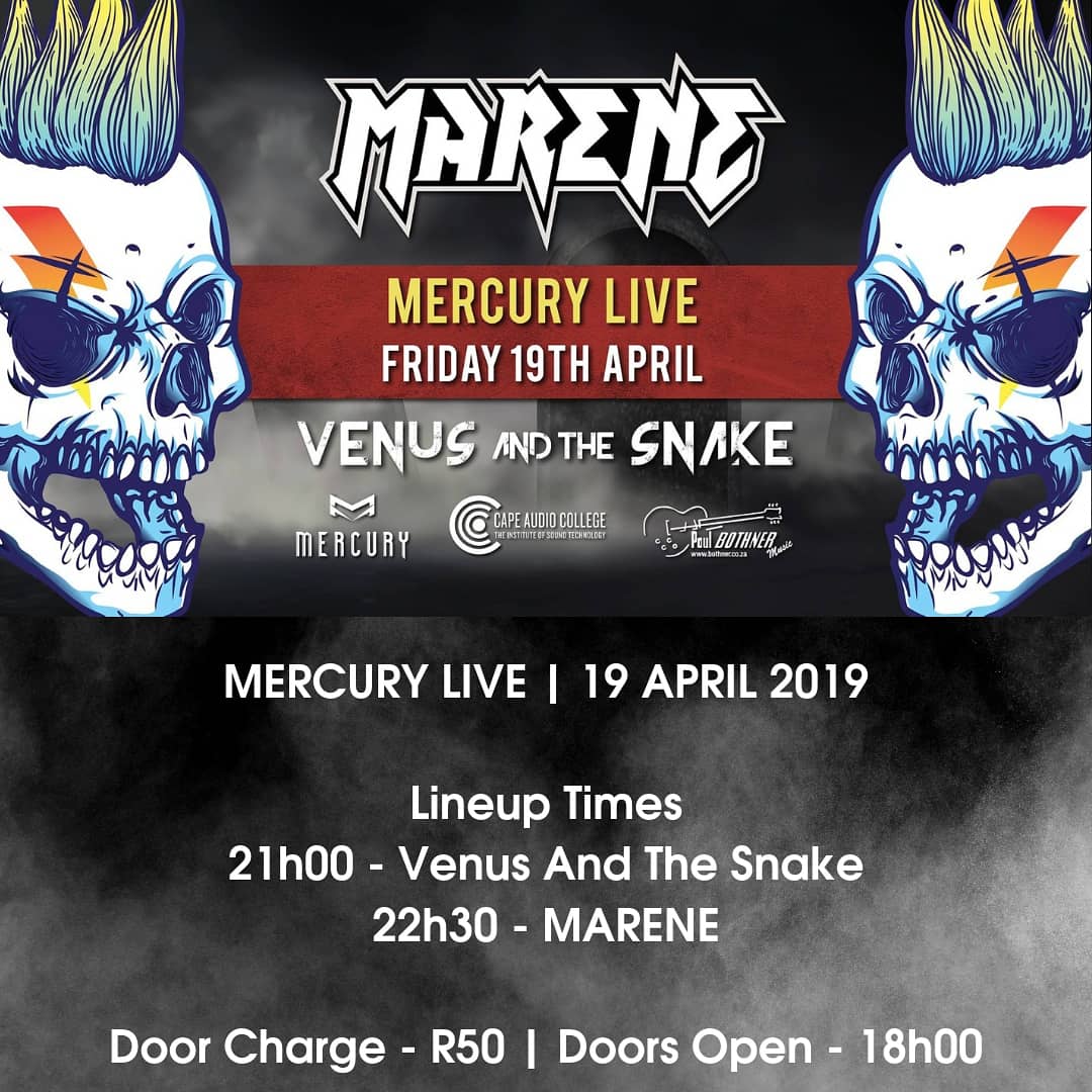 Gigs for the week ⬇️

》17 Apr - Aandklas Stellenbosch 
》19 Apr - Mercury Live

It's going to be EPIC! 🤘🏼🐍🖤