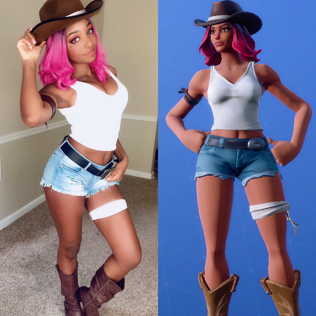 Fortnite Sexy Cowgirl Nrd Rnx Pa Twitter There S No Character This Girl Can T Nail Calamity From Fortnite Cosplay Cosplaygirl Gaming Cowgirl Sexy Slay Kayyybearxo Https T Co 8uhzvtrvsw