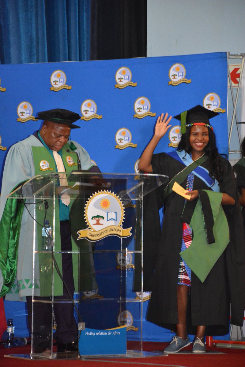 ULvarsity's tweet photo. Ramese Nnyadzeni graduates for Master of Science (Geography) degree with **Cum Laude. Congratulations!! #ULAutumnGrad2019 #ProudlyULGrad https://t.co/FdLYsrm6fz