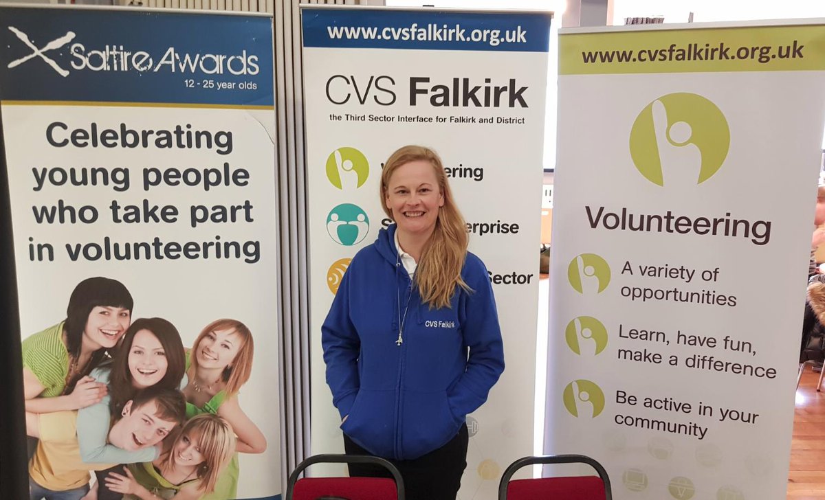 CVSFalkirk's tweet image. Now she’s back from her sunny holidays, Marnie’s been at this morning’s #Kersiebank #Volunteering Info Sessions, and she also works across #Maddiston and #Bowhouse – give her a call on 01324 692016 for support info.