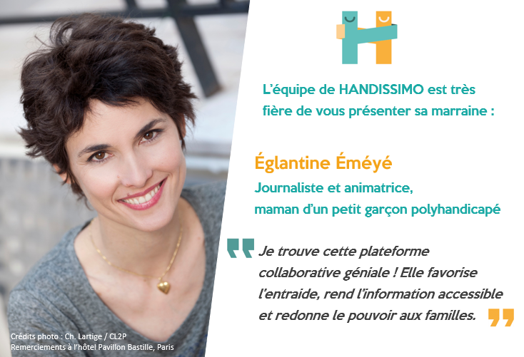 Très très fiers de vous annoncer qu'<a href="/Eglantine_EMEYE/">ÉMÉYÉ Églantine</a> devient marraine de <a href="/Handissimo/">Handissimo</a>. Une personnalité engagée, pour une cause essentielle, celle des familles confrontées au #handicap d'un enfant. #aidants