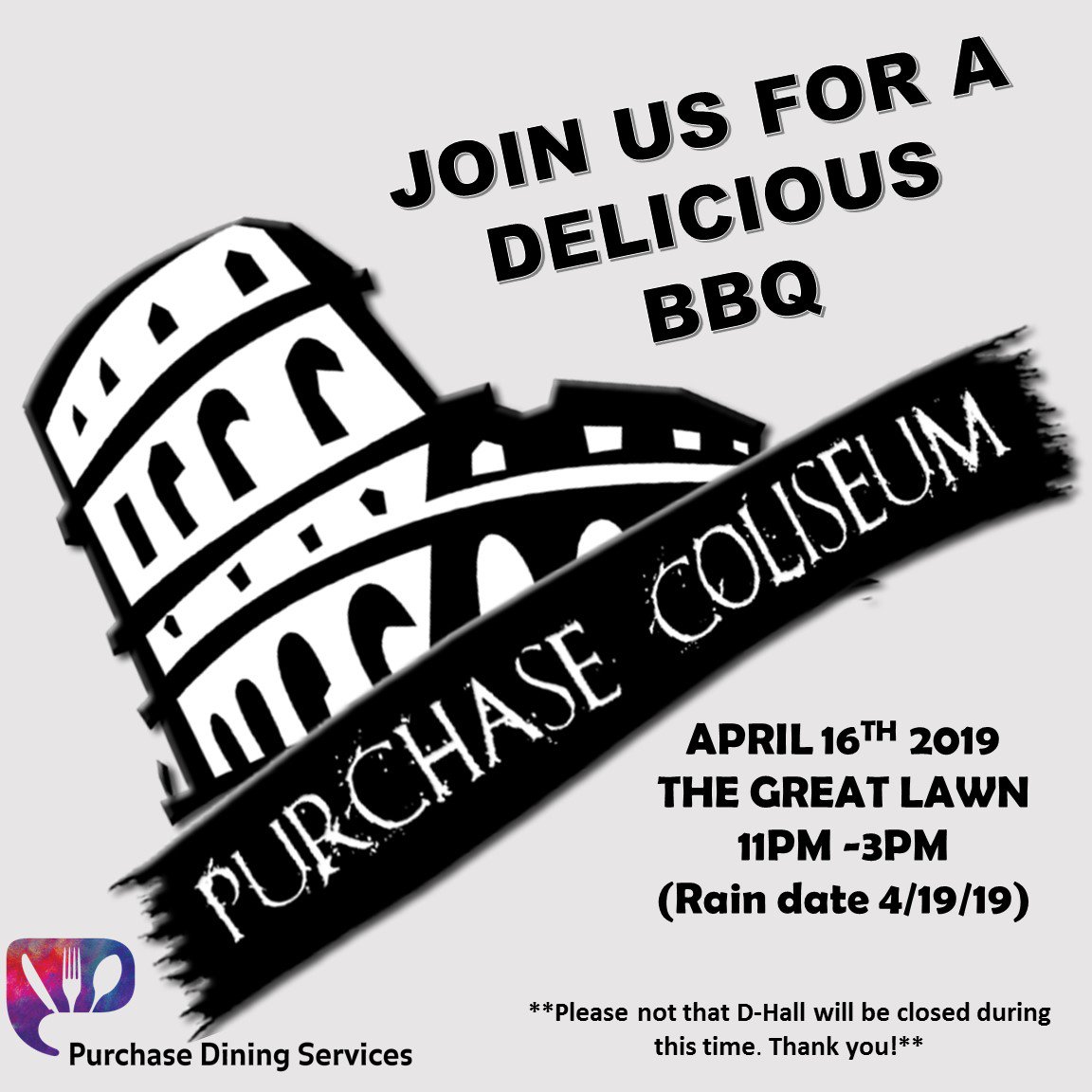 PC_EATS's tweet image. Enjoy a great day on the Great Lawn at the Purchase Coliseum! Today, 4/16 from 11-3:00pm. Food, games &amp;amp; more!