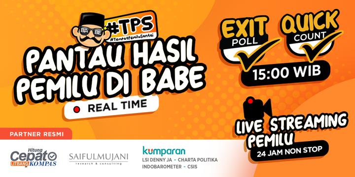 BanyuSadewa's tweet photo. FYI, kalian kalo mau pantau hasil Pemilu besok dan pengen tau hasil #QuickCount dan Exit Poll bisa lewat aplikasi #BaBeBacaBerita loh!
Live streaming 24 jam non-stop!
Klik aja link nya disini :
https://t.co/GNsYnRpzNo
#BabeTPS #TempatPemiluSantai https://t.co/T0j41r3Et1