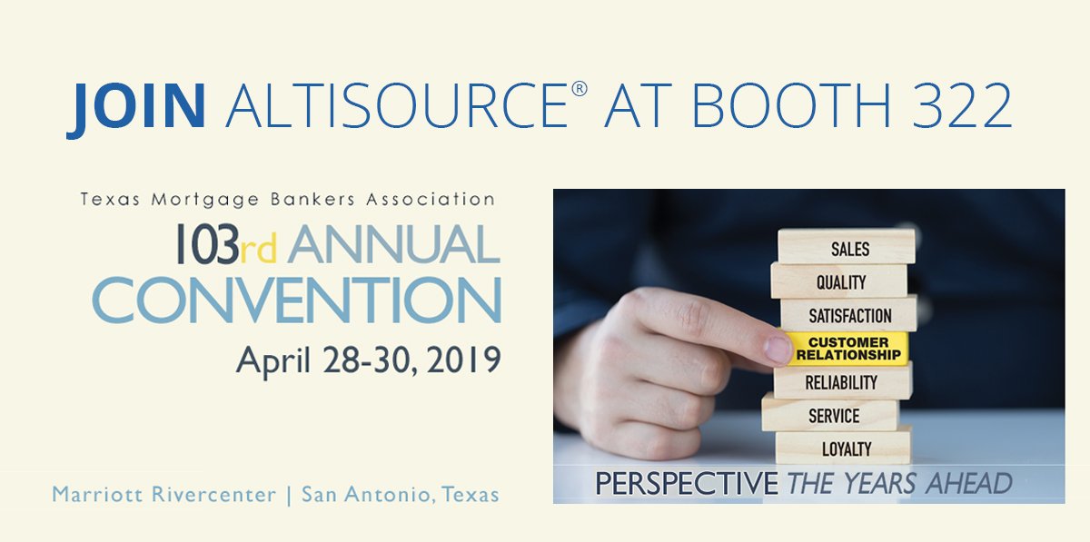 Altisource's tweet image. Attending Texas MBA&apos;s Annual Convention in a couple weeks? Be sure to schedule time to connect with someone from our team while you&apos;re there. @Justin Vedder @Michael Ehms @Chris Cunningham @Greg Fullmer @Brett Parker