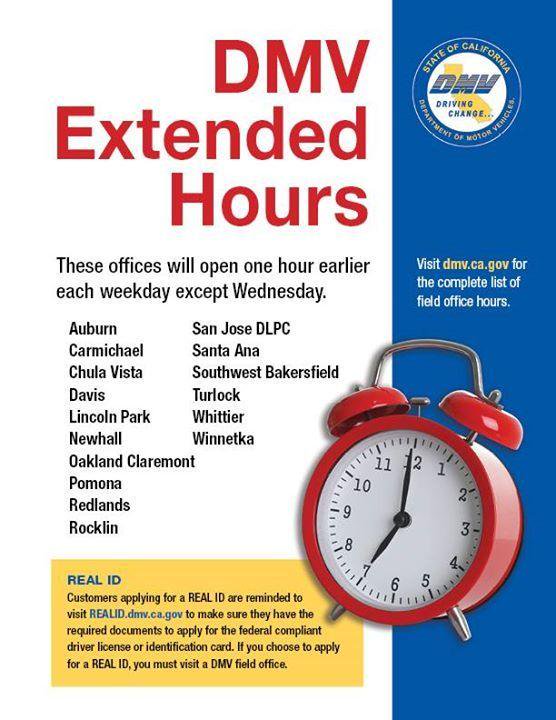 Ca Dmv On Twitter 16 Offices Open At 7 Am Today Find Out If Your Local Office Is One Of Them Our Remaining Field Offices Open At 8 Am Check If You