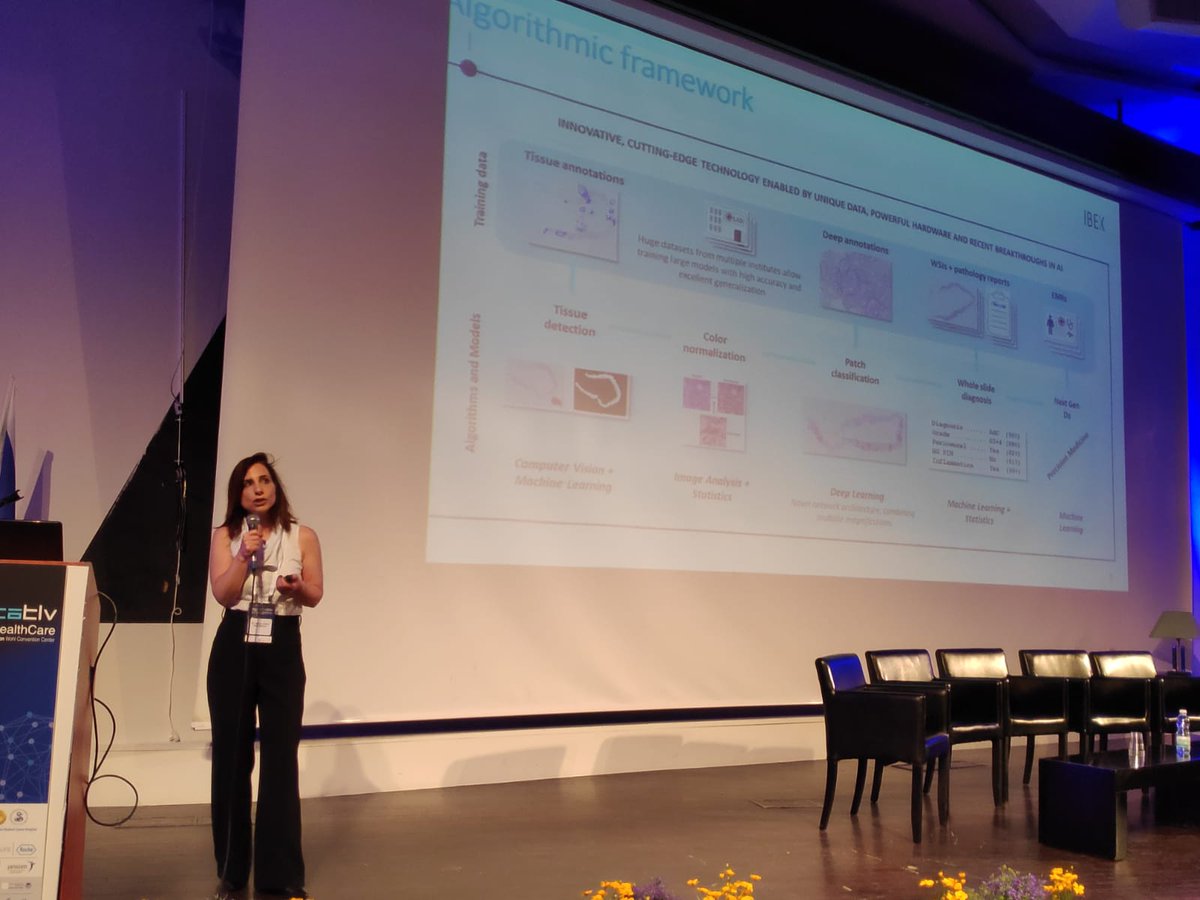 IbexMedAx's tweet image. Our very own Daphna Laifenfeld on stage at @BigDataTLV , speaking about the 1st event deployment of #AI-based system in a pathology institute: A year in review.