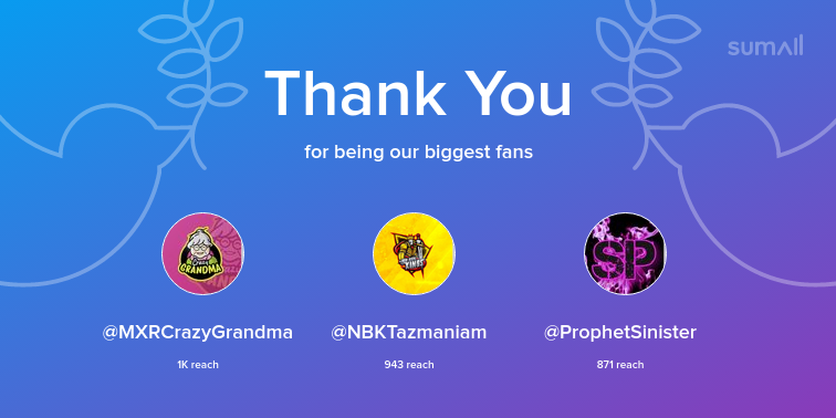 DeltaGold3's tweet photo. Our biggest fans this week: @MXRCrazyGrandma, @NBKTazmaniam, @ProphetSinister. Thank you! via https://t.co/Iat20GJAKy https://t.co/vYqfPGq2vK