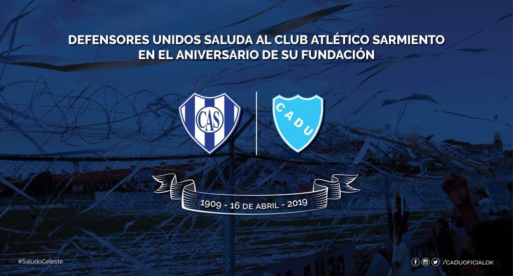 ¡Feliz Aniversario, <a href="/SarmientoLB/">C. A. Sarmiento</a>!🎂🎉

#CADU saluda al Club Atlético Sarmiento de La Banda (Santiago del Estero) en el día de su 110 aniversario 👏 

¡Muchas Felicidades!
