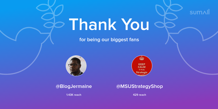 _Trinityagency's tweet photo. Our biggest fans this week: @BlogJermaine, @MSUStrategyShop. Thank you! via https://t.co/0996VrjFJt https://t.co/ewUuMv44Fd