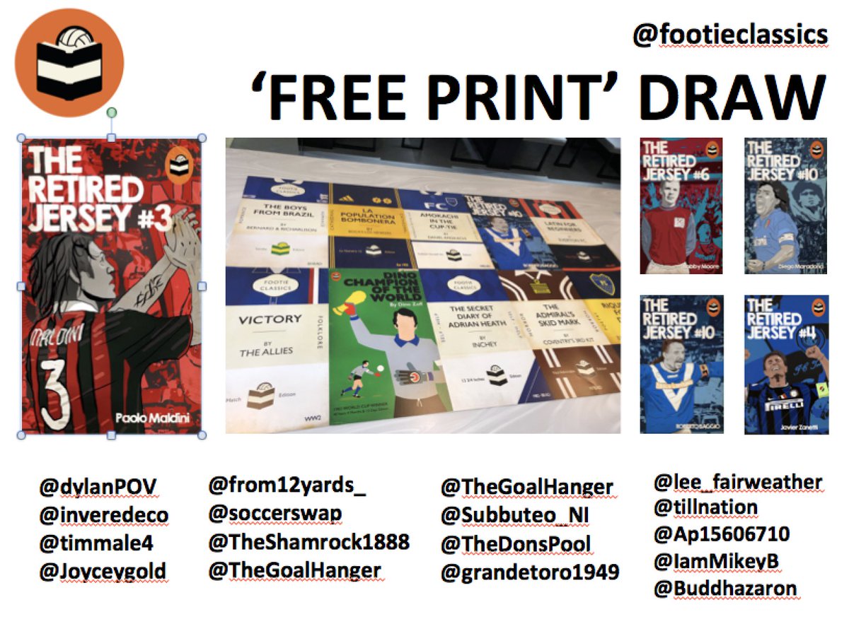 footieclassics's tweet photo. AVE IT!!!!! FREE PRINT OF YOUR CHOICE! - After all excitement of our free cup draw, we’re now giving away some prints to celebrate reaching 1000 followers. These people are in the draw. RT to get your name added. The draw will be thursday (unless we forget) Good luck. https://t.co/AbHC8E18OT