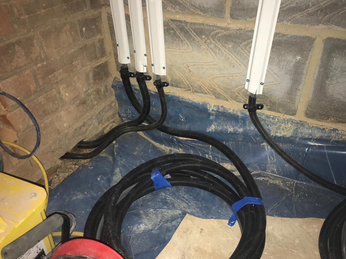 Property24Main's tweet image. First fix electrics installed in kitchen extension #electrical #electricalinstallations #property24maintenance