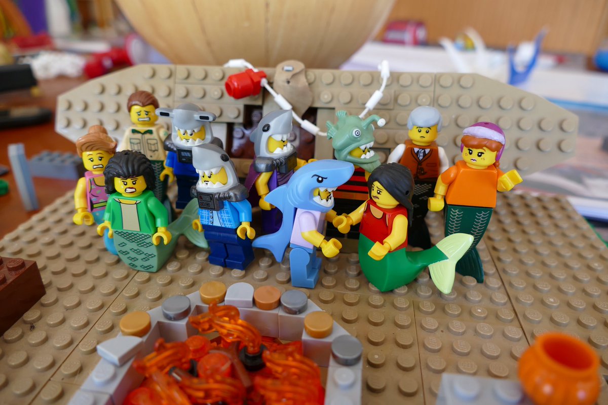 ChannonSarah's tweet photo. For the record, this was the original set up, until my kids saw it:
Kids: โCool! Whereโs the poop?โ
Me: โLEGO doesnโt make a poop minifigure.โ
Kids: ...
#IfYouCanDreamItYouCanBuildIt #SorryRick #SurvivorLEGO https://t.co/zNTkNJsEpr
