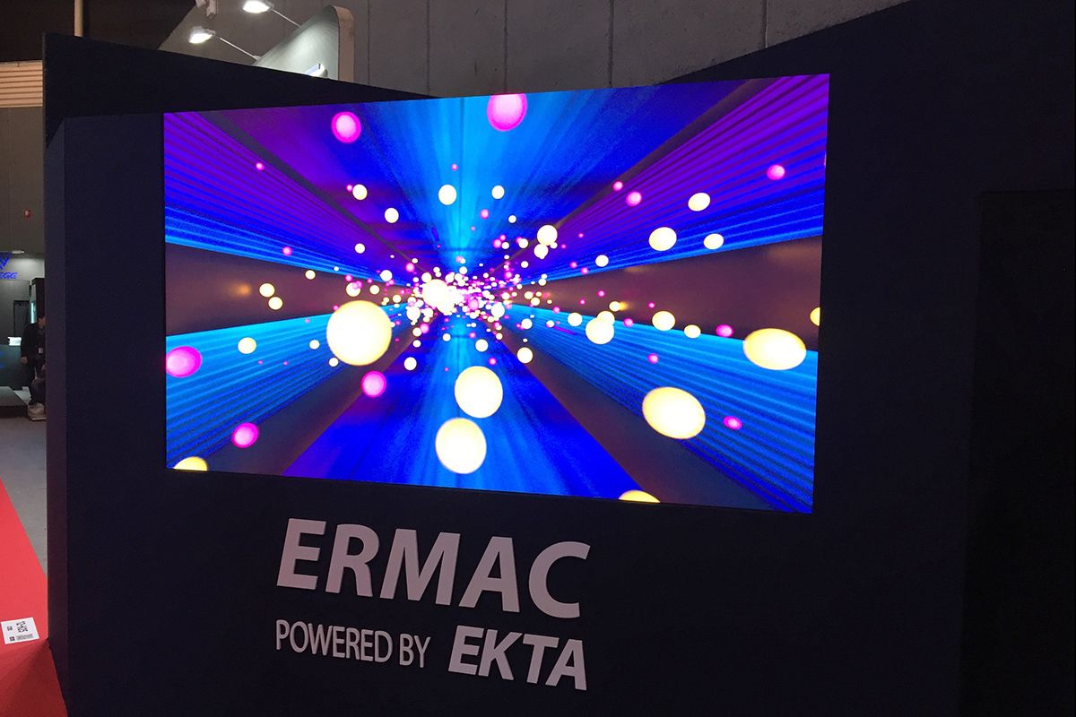 EKTA was pleased to show the best ever built 3D LED video wall at our booth. Even after several hours of viewing the LED video wall or working in front of the LED video wall, the viewer does not experience any headaches as is often the case with other 3D applications.
