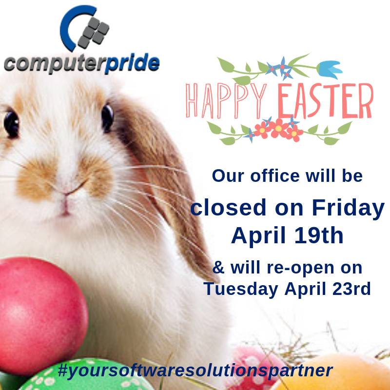ComputerprideB's tweet image. Our offices will be closed during #easterweekend from the 19th of April - the 23rd April 🐇
#goodfriday 
#eastersunday 
#eastermonday