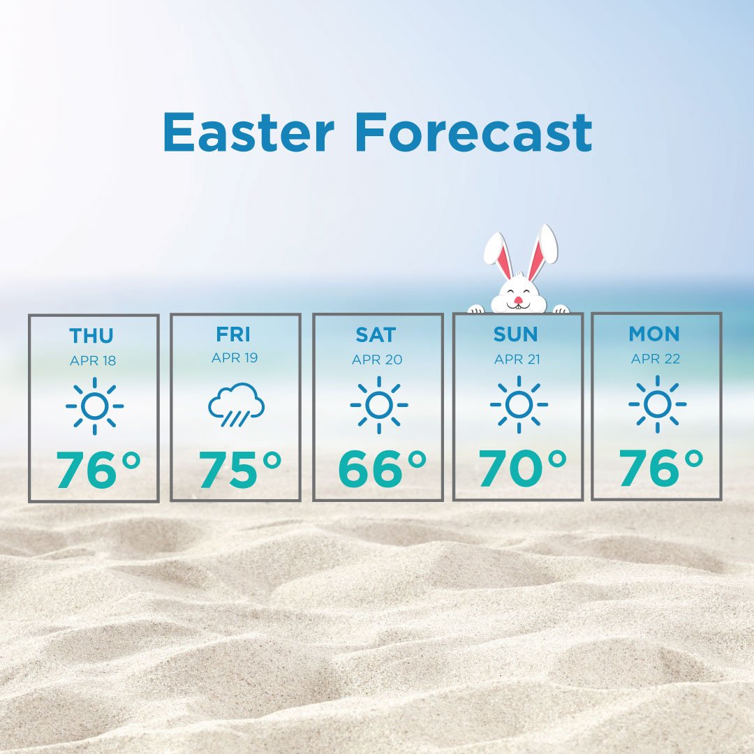 BayWatchResort's tweet photo. Spend Easter weekend at the beach and take advantage of this beautiful weather! Rates as low as $187 per night with our Easter Sale: https://t.co/hmEchNYDde https://t.co/tRRkTbacEf