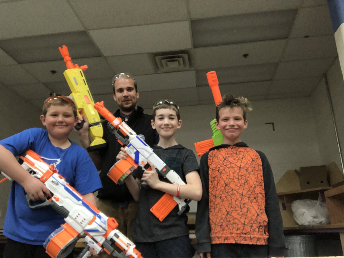 If any of our Gladiators find some Nerf darts around the school today, please send them to one of the gentlemen in the photo. 👍