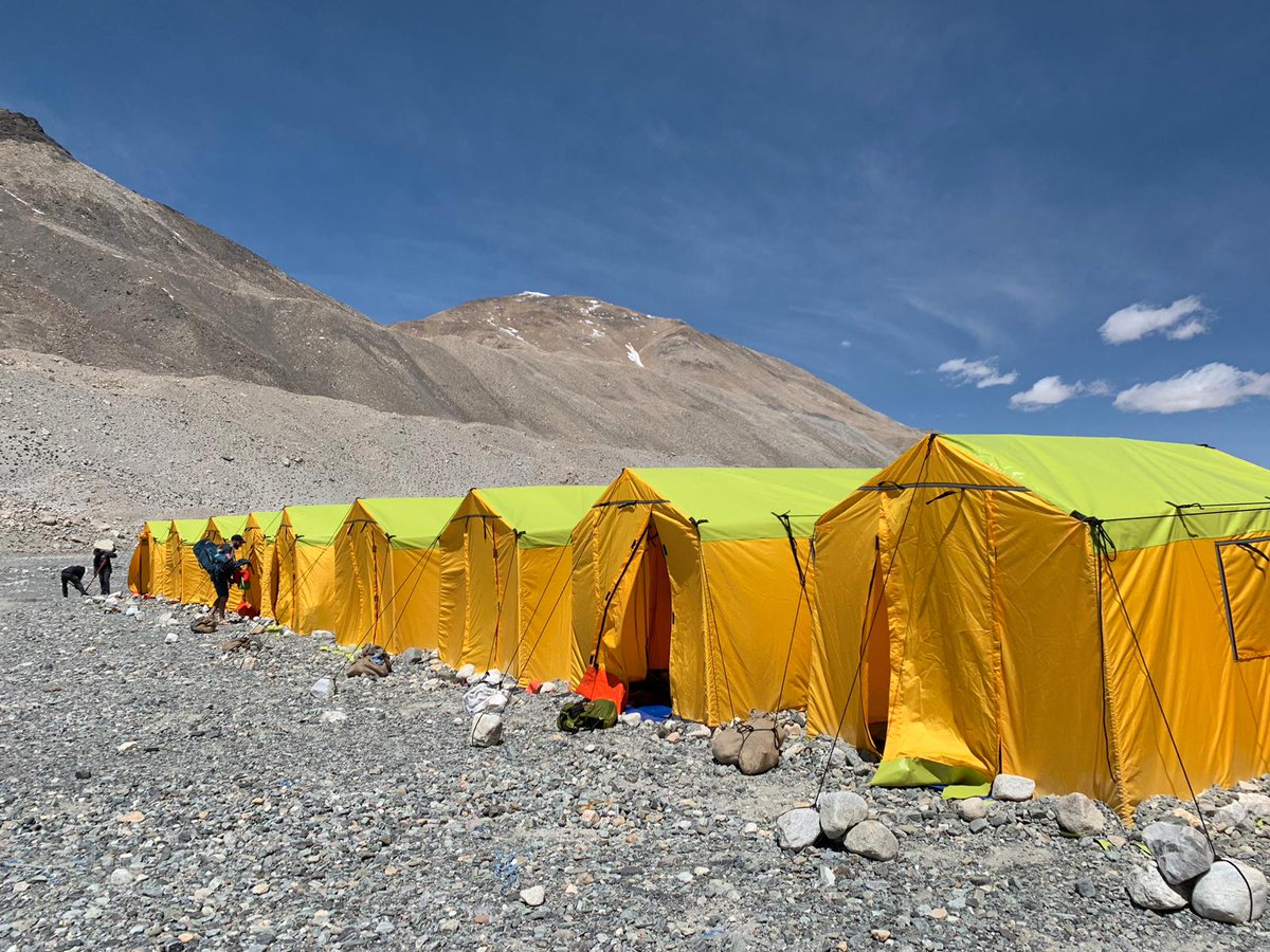 360Expeditions's tweet photo. The #360Everest2019 team have reached Base Camp - check out our dispatches page for what Rolfe had to say - https://t.co/ufc0magHqH https://t.co/L9rsqkSpaU