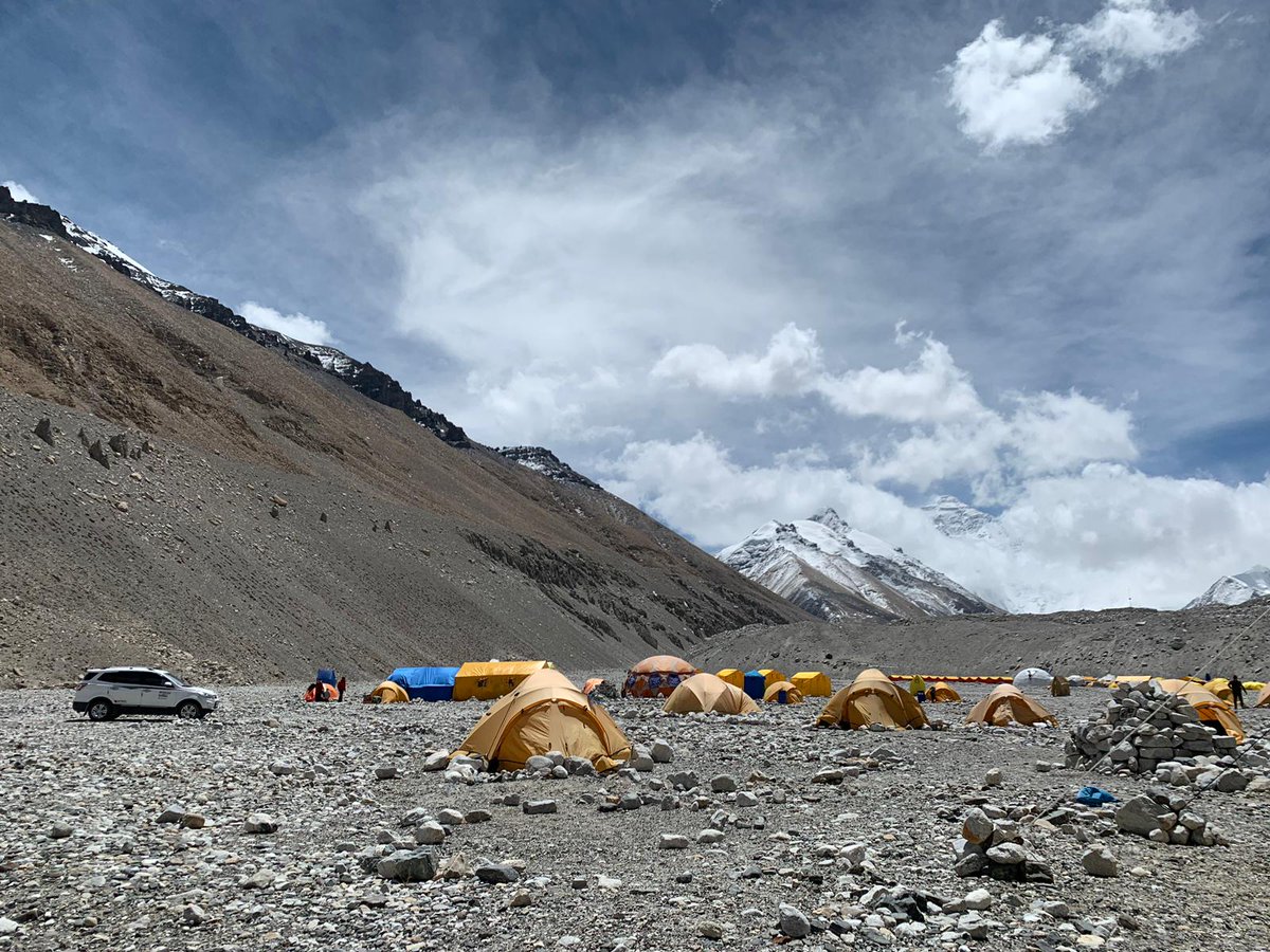 360Expeditions's tweet photo. The #360Everest2019 team have reached Base Camp - check out our dispatches page for what Rolfe had to say - https://t.co/ufc0magHqH https://t.co/L9rsqkSpaU