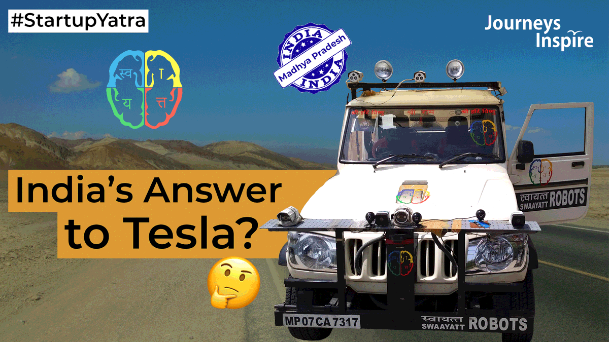 jiscoverys's tweet photo. .@swaayatt is one such startup working on developing autonomous driving technology.  

Watch how he is making it ready for India..  
https://t.co/BdnWc7DJcC

Swaayatt Contact
+91-8989715787

#JourneysInspire #StartupYatra #driverlesscars #autonomous #autonomousdrivingtechnology https://t.co/LsjTW69sNP